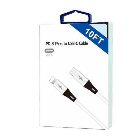 H.D 8-Pins to C Cable 10FT (white) H.D 8-Pins to C Cable 10FT (white)