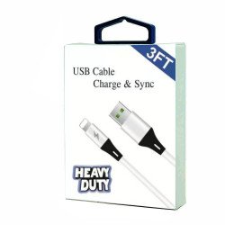 Heavy Duty USB to 8-pins Cable 3FT (white)