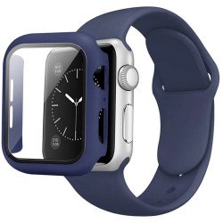Silicone Band & Snap-on Case For iWatch 10th 42mm (blue)