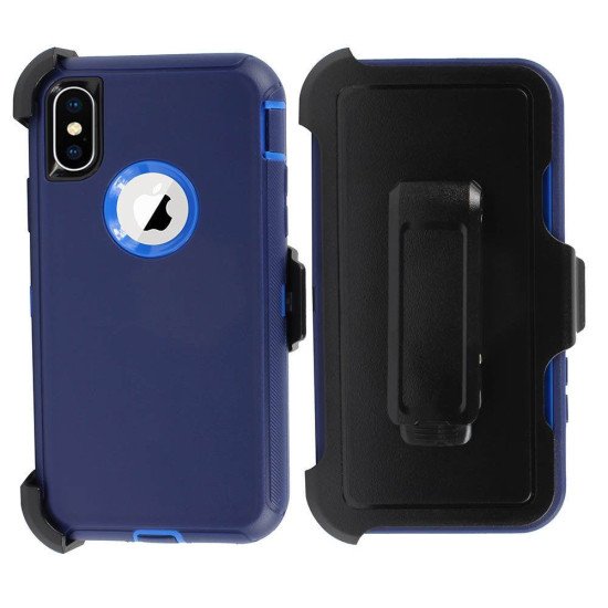 Defender Case w/ Clip For iPhone XS Max (blue) Defender Case w/ Clip For iPhone XS Max (blue)