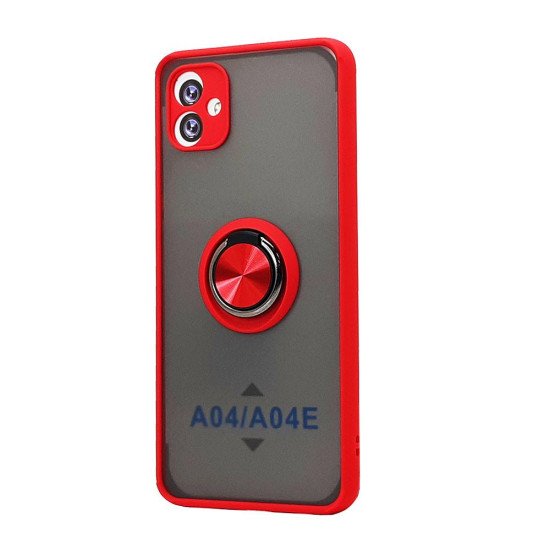 TPU Case w/ Magnetic Ring for Samsung A04E (red) TPU Case w/ Magnetic Ring for Samsung A04E (red)