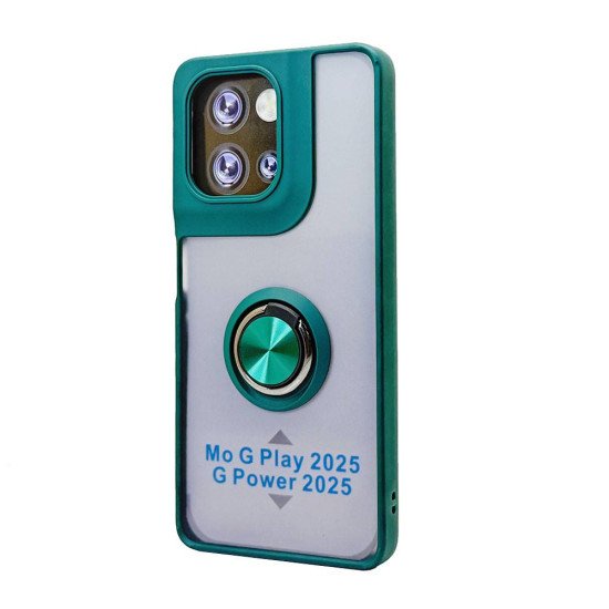 TPU Case w/ Magnetic Ring for Moto G Power / G Play 2025 (green)