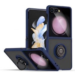 TPU Case w/ Magnetic Ring for Samsung Z Flip 7 (blue)