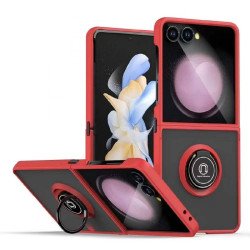 TPU Case w/ Magnetic Ring for Samsung Z Flip 7 (red)