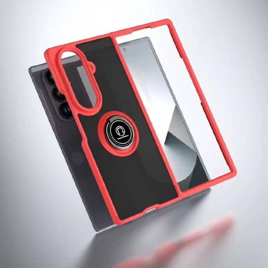 TPU Case w/ Magnetic Ring for Samsung Z Fold 7 (red)
