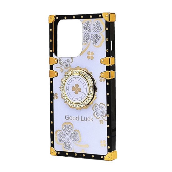Clover Design TPU Ring Case for iPhone 13 Pro (purple) Clover Design TPU Ring Case for iPhone 13 Pro (purple)