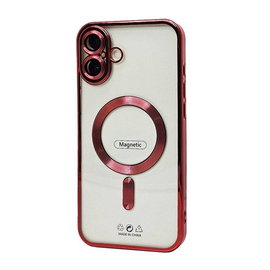 Electroplated Magsafe TPU Case for iPhone 16 Plus (red) Electroplated Magsafe TPU Case for iPhone 16 Plus (red)