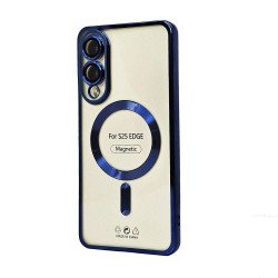 Electroplated Magsafe TPU Case for Samsung Galaxy S25 Edge (blue)