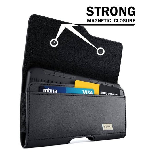 H60 Horizontal Leather Pouch W/ Card Slot  (XL)