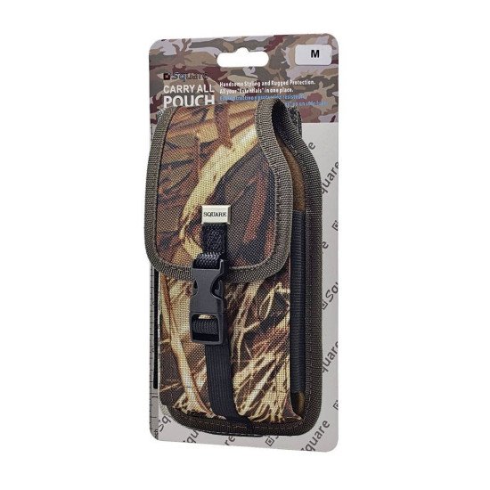 Vertical Leaf Camo Rugged Nylon Pouch w/ extra Clip (Medium) Vertical Leaf Camo Rugged Nylon Pouch w/ extra Clip (Medium)