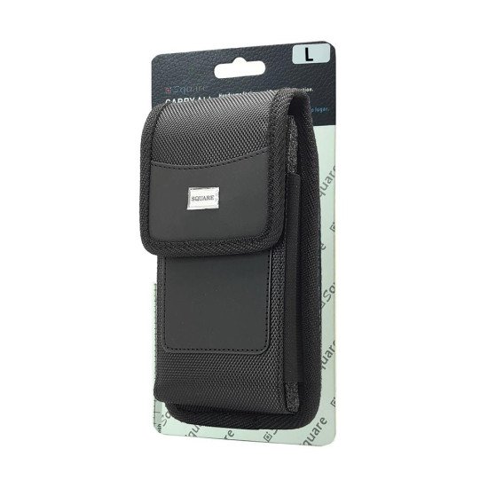 Vertical Rugged Nylon Pouch W/ Card Slot (Large)