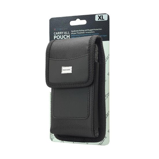 Vertical Rugged Nylon Pouch W/ Card Slot (XL)
