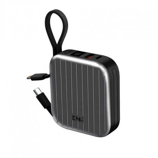 KPG113 10k mAh 22.5W Power Bank w/ Built-in Cable (black) KPG113 10k mAh 22.5W Power Bank w/ Built-in Cable (black)