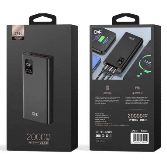 20K mAh 22.5W Power Bank (black)