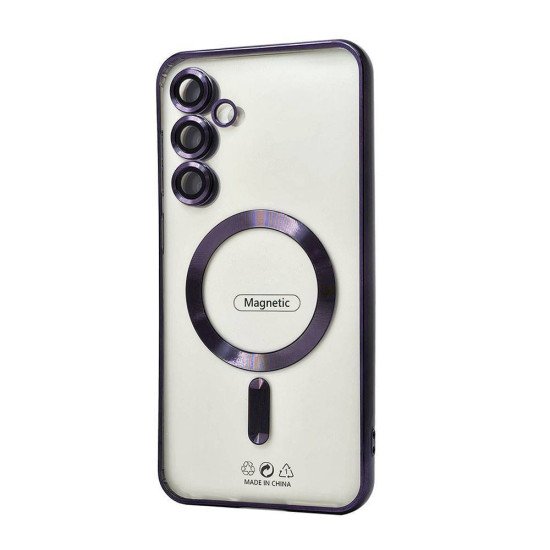 Electroplated Magsafe TPU Case for Samsung Galaxy S25 Plus (purple)