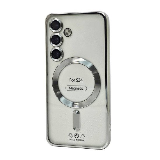 Electroplated Magsafe TPU Case for Samsung Galaxy S25 Plus (silver)