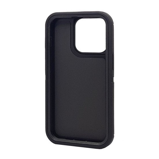 Defender Case w/ Clip For iPhone 16 Pro Max (black)