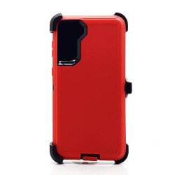 Defender Case w/ Clip For Samsung  S25 Plus (red)