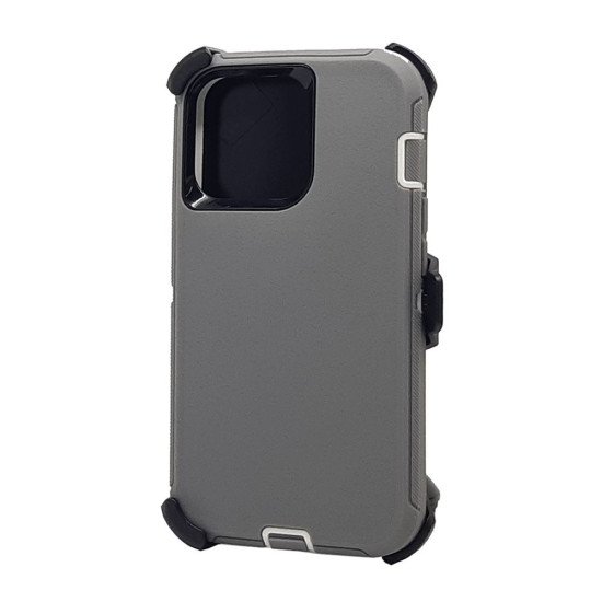 Defender Case w/ Clip For iPhone 15 (grey) Defender Case w/ Clip For iPhone 15 (grey)