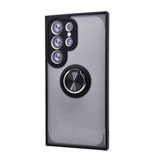 TPU Case w/ Magnetic Ring for Samsung S25 Ultra (black)