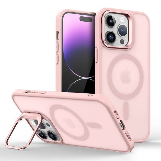 KickStand Magsafe TPU Case for iPhone 16 Pro Max (pink) KickStand Magsafe TPU Case for iPhone 16 Pro Max (pink)